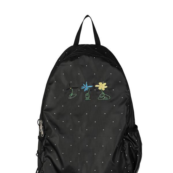 POLKA DOT SYMBOL EMBROIDERED BACKPACK (BLACK)