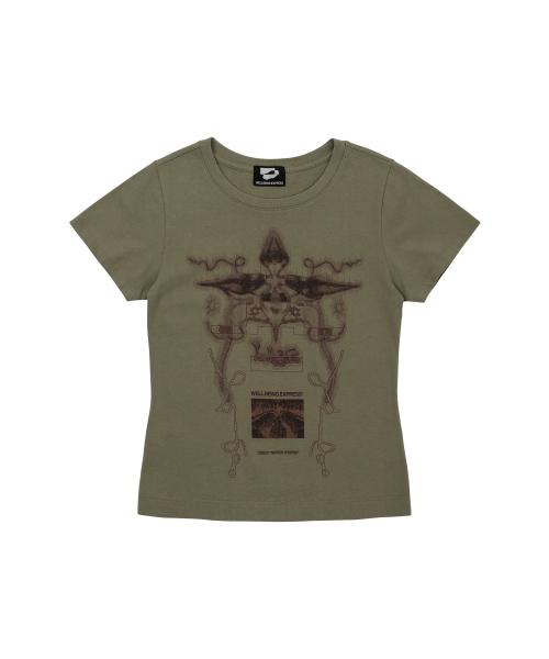 웰빙익스프레스(WELLBEING EXPRESS)  Digital Tattoo Tee Renewal Khaki - 사이즈 & 후기 | 무신사