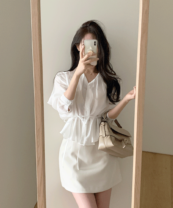 퍼빗 [출근룩] 르브아 허리실루엣 텐셀 블라우스 - 3color