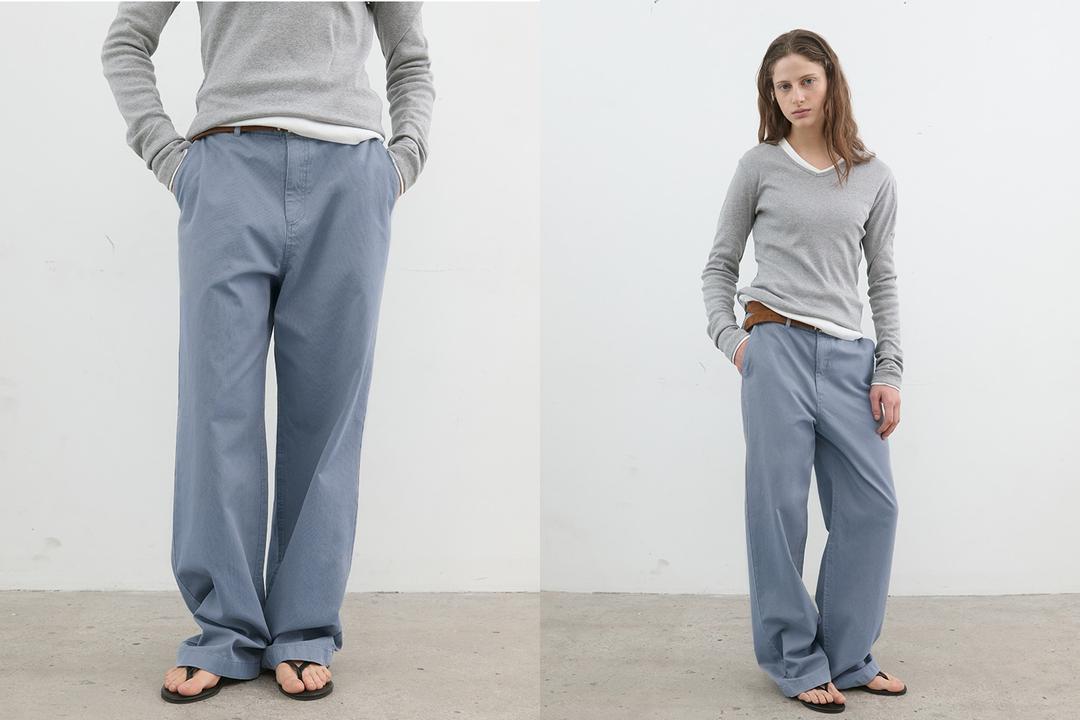 Grain chino pants (misty blue)