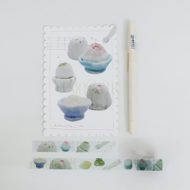 [i live with six cats] [엽서] 빙수 만들기!