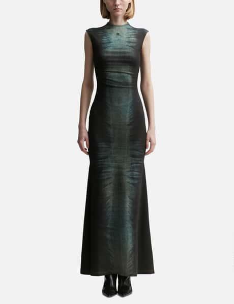 Denim Poly Maxi Dress