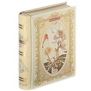 Basilur, Love Story Collection, Tea-Book Volume 3, Ceylon Green Tea with bits of Pineapple and Coconut, Loose leaf Tea in Metal Tin-Box, Gift of Tea, 100g box