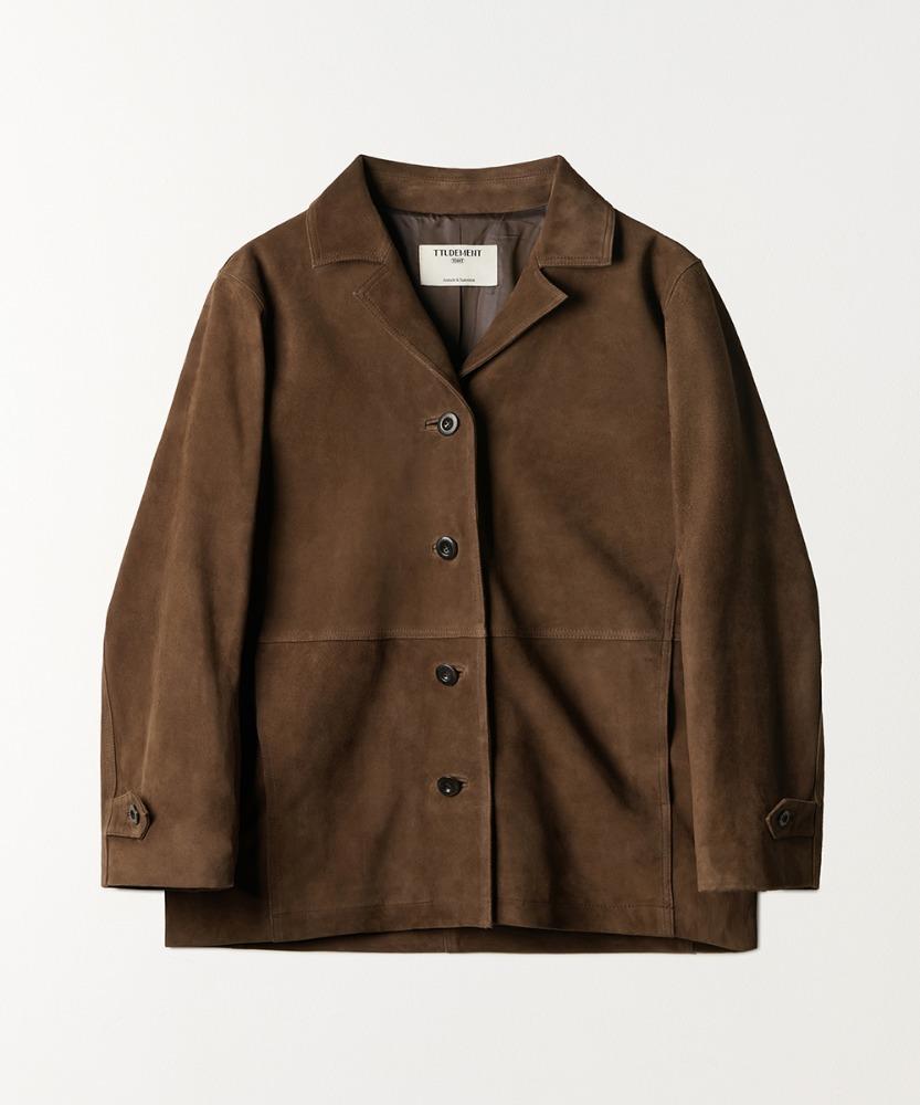 SUEDE LEATHER JACKET BROWN