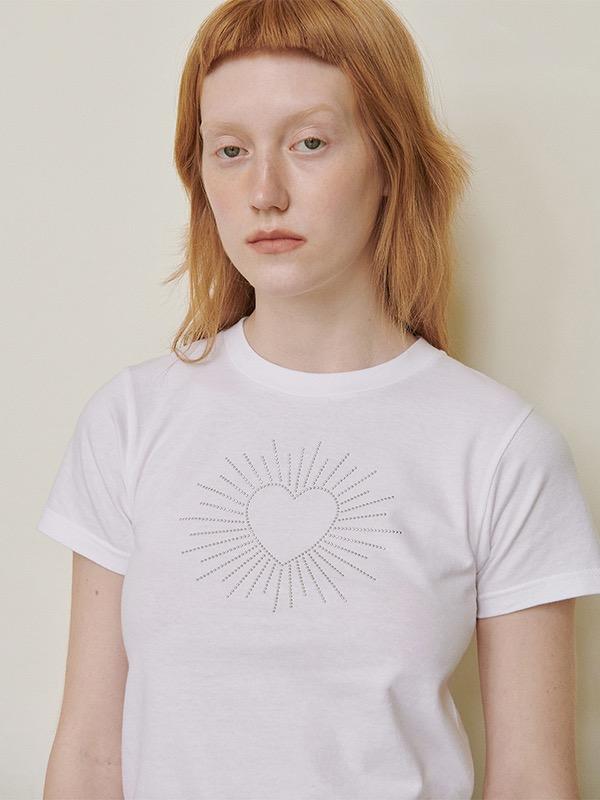 23SS LOVE THAT SHINES T-SHIRTS - WHITE