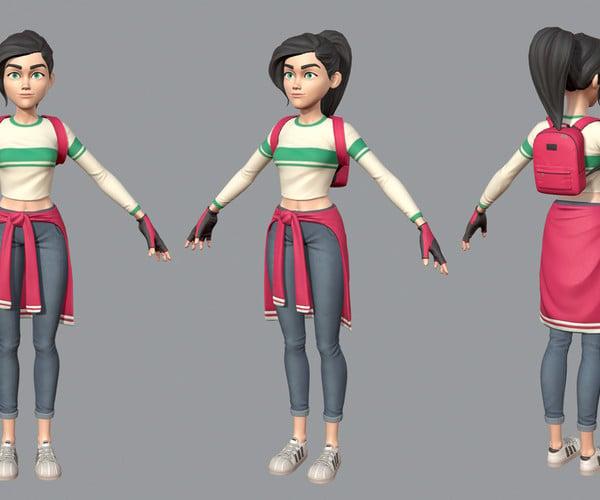 ArtStation - Cartoon girl | Resources