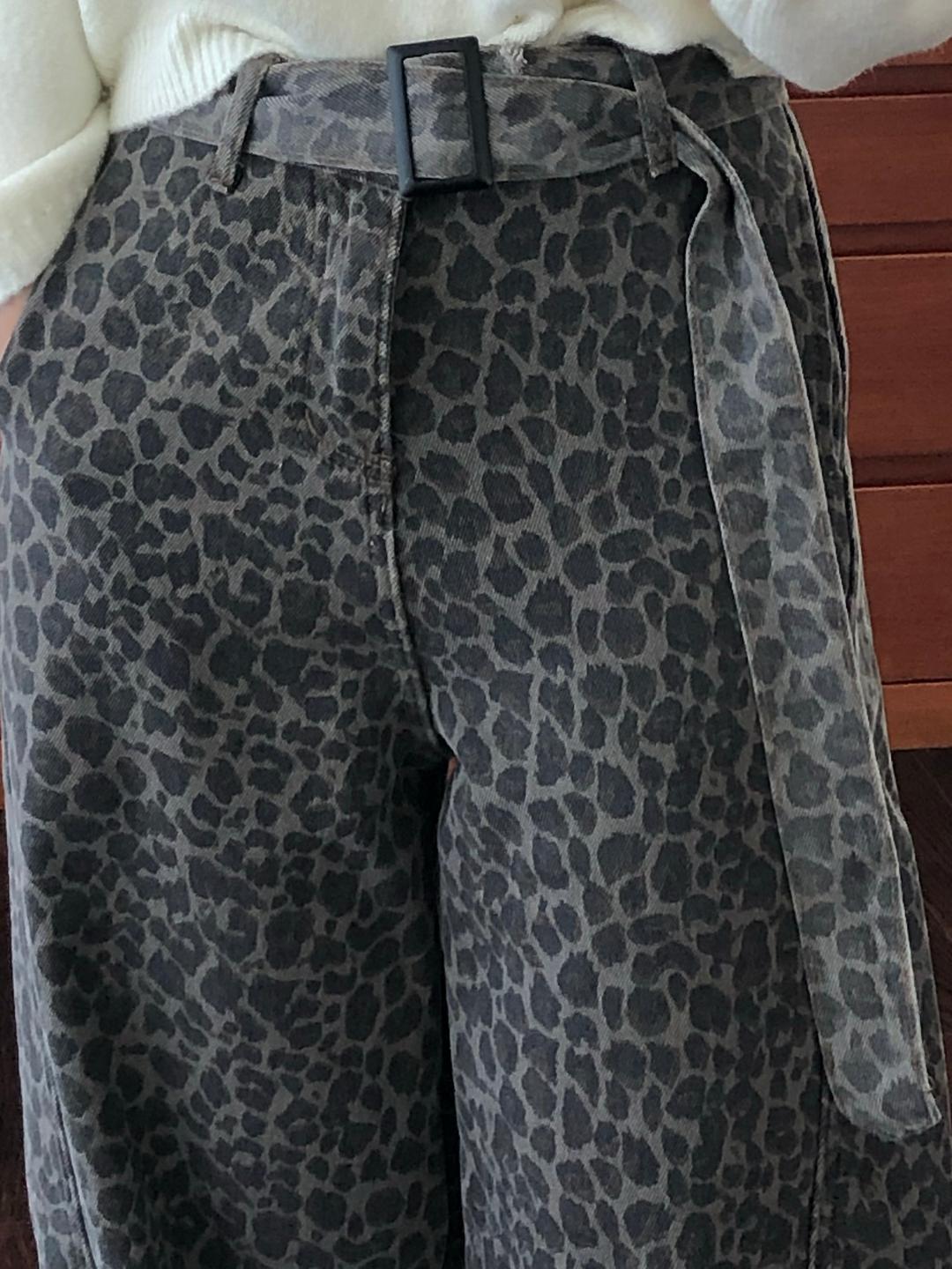 Belt Wide Cotton Pants