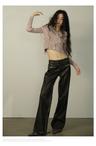 lventong Low Rise Leather Pants