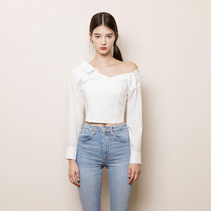 [FW시즌 선오픈][10월 7일 예약배송] Ines shirts bustier (White)