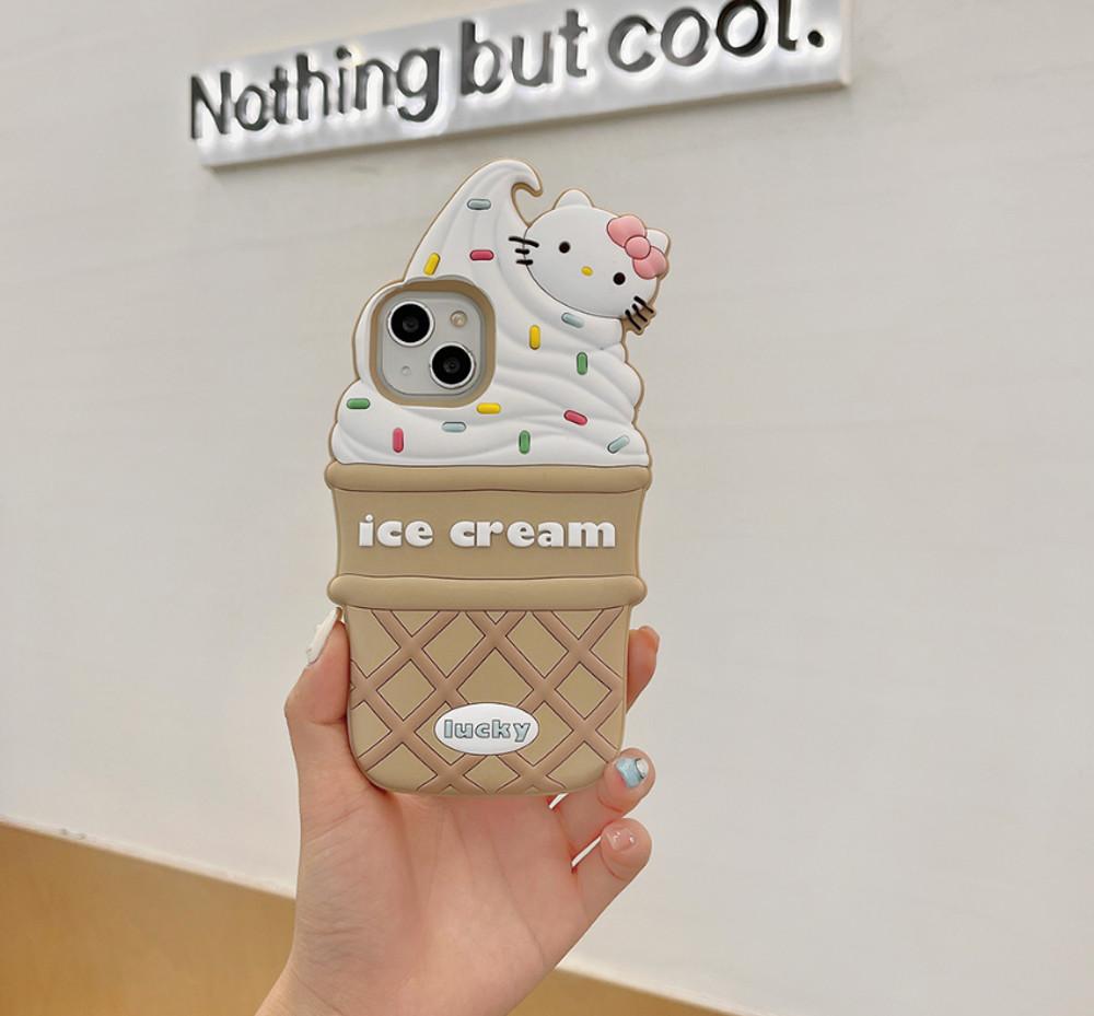 키티 아이수크림 아이폰 케이스 낄맛난다
