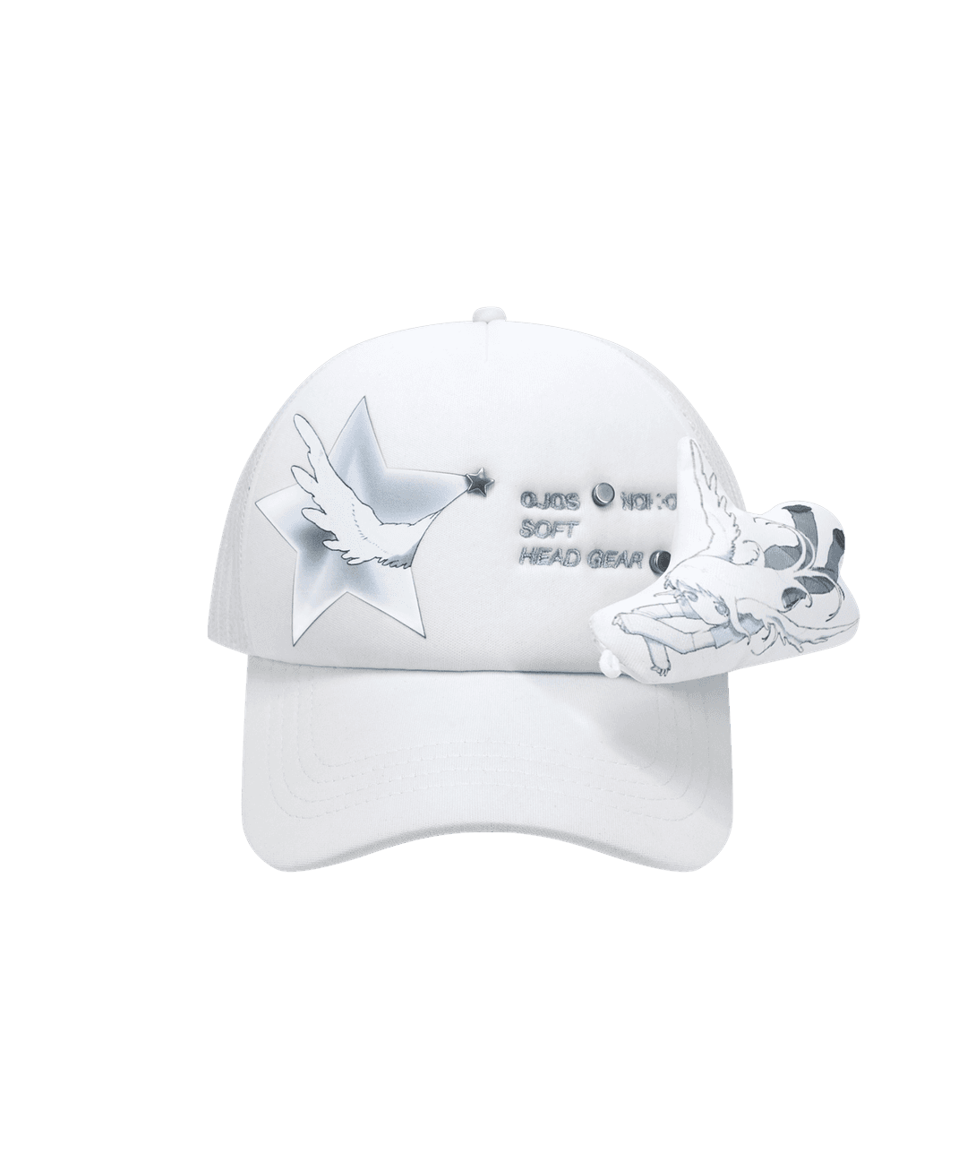 *Preview* OJOS x NOITOW SHU Soft Head Gear Trucker Cap / White
