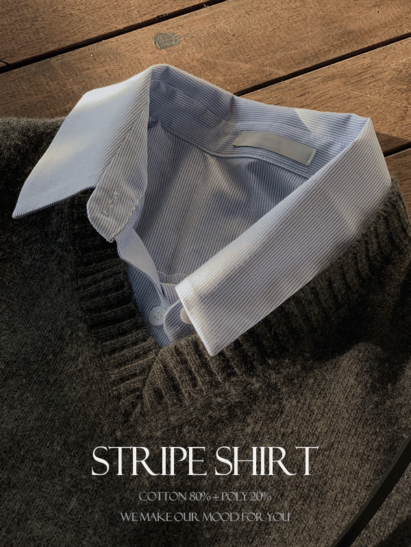 워터리 잔스트라이프 셔츠 - 2 color (프리오더: 5~10일 소요)