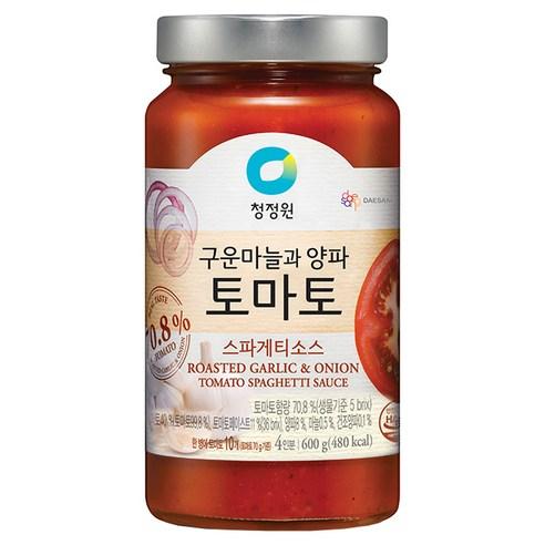 청정원 구운마늘과 양파 토마토 스파게티소스, 600g, 1개 - 토마토소스 | 쿠팡