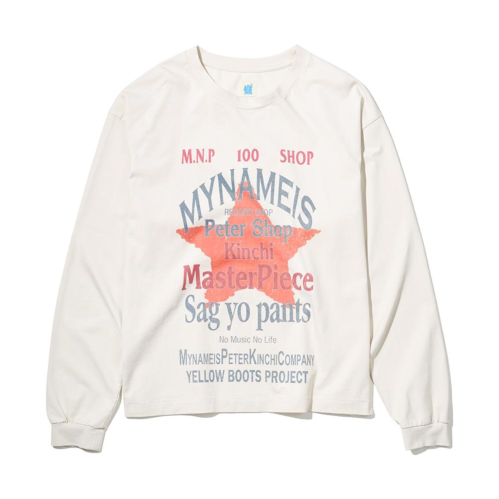 P.K RECORD SHOP T-SHIRTS - LIGHT BEIGE