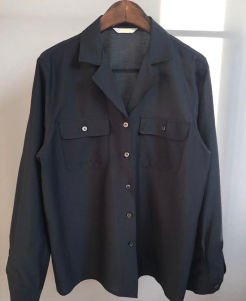 LOUNGE 라운지 소프트 포켓 블라우스 bl (3 Color)