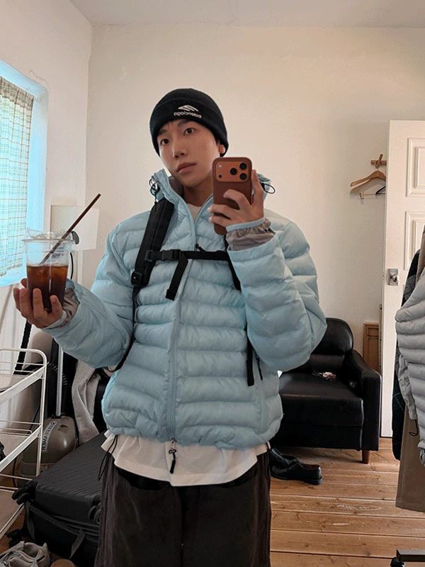 [크롭] 모스코 워머 후드 경량패딩