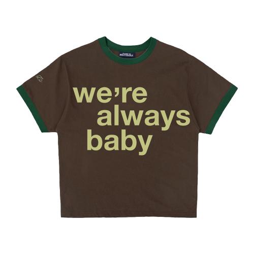 올웨이즈 베이비 하프 티셔츠 링거 브라운