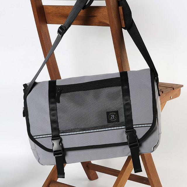 플랩 메쉬 스포티 메신저백 3컬러