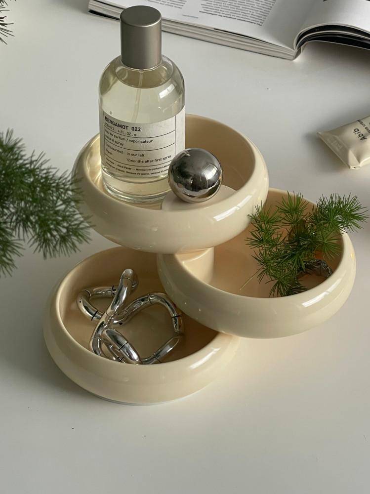 세라믹 써클 악세사리 수납 트레이 3단 보관함