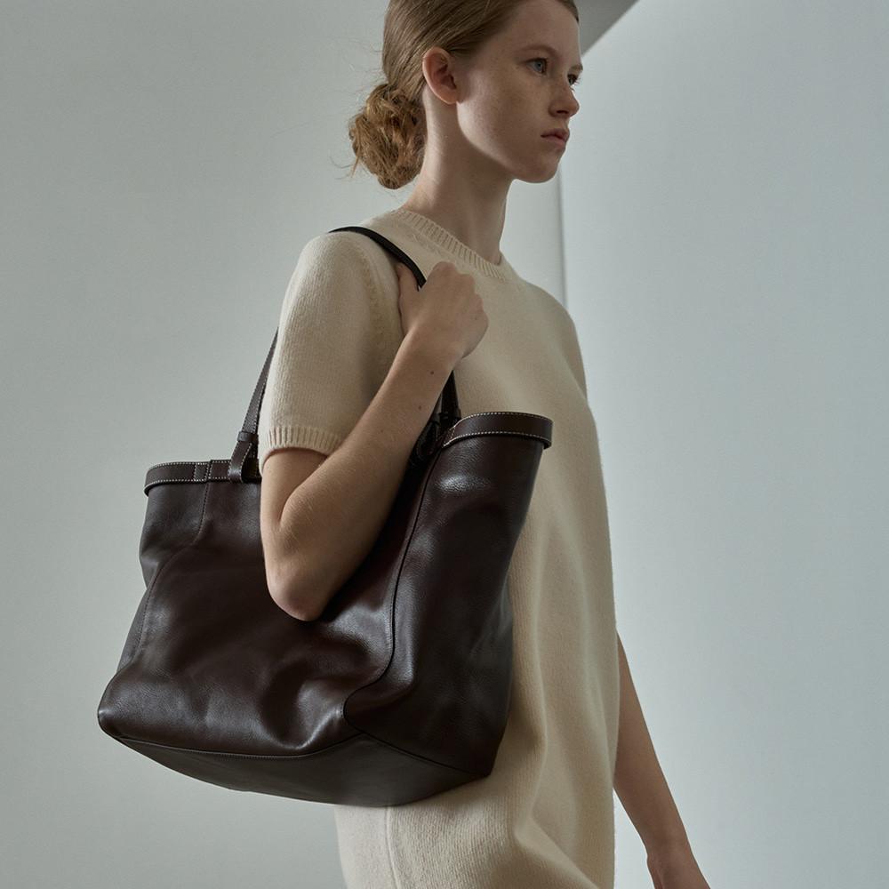 셀러리 레더 백_chocolate