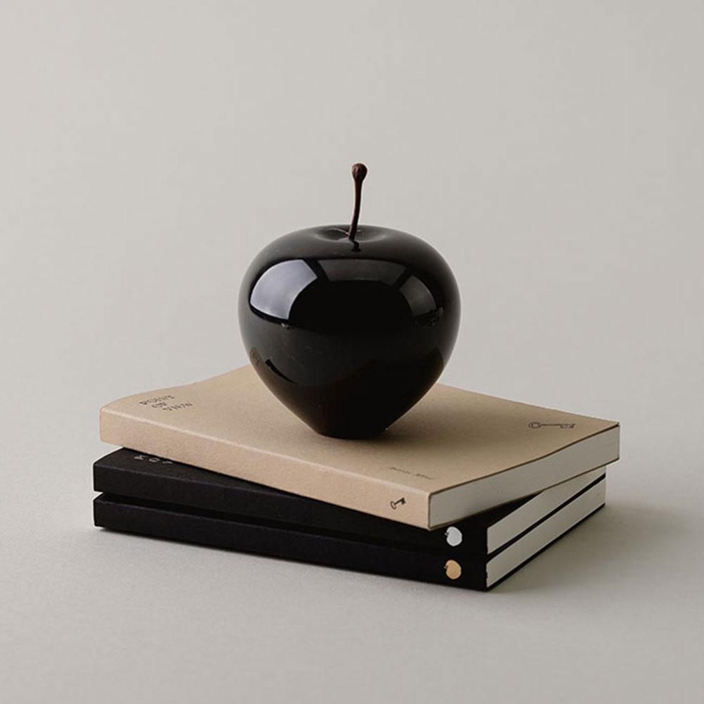 [POV select] 마블 사과 문진 Marble Apple - Black