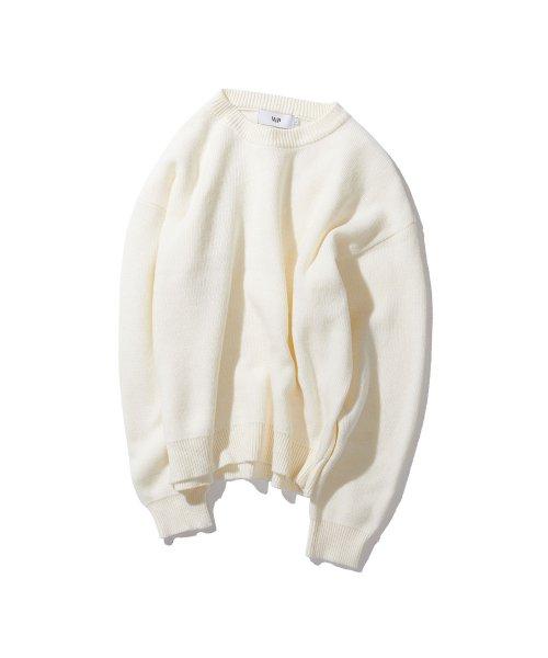 세미오버 울 블렌디드 니트 IVORY