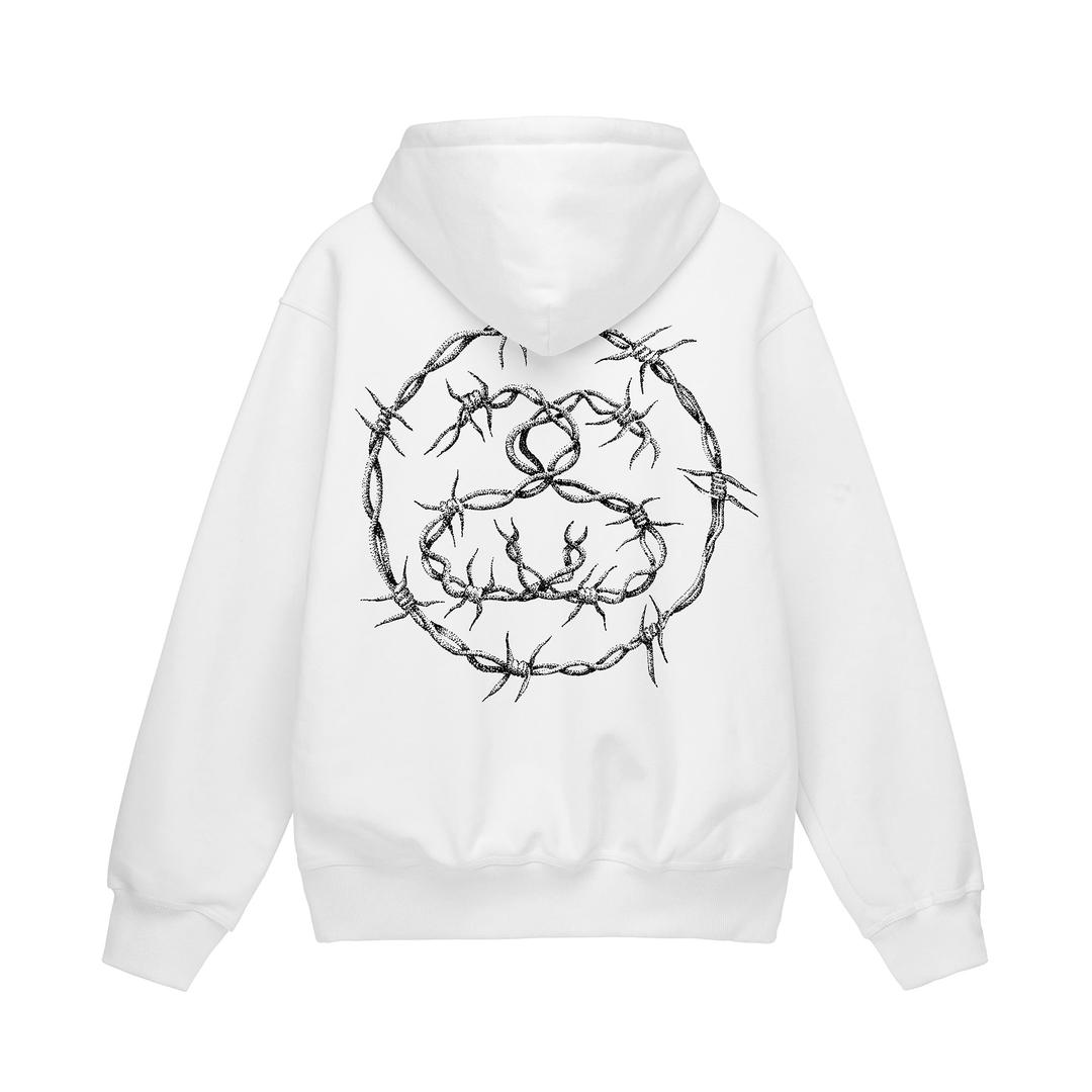 BARB HOODIE - White / S