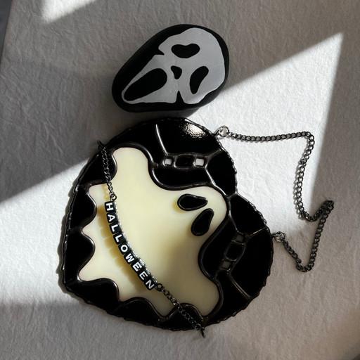 [B급할인] 스테인드글라스 할로윈소품 유령 하트썬캐쳐