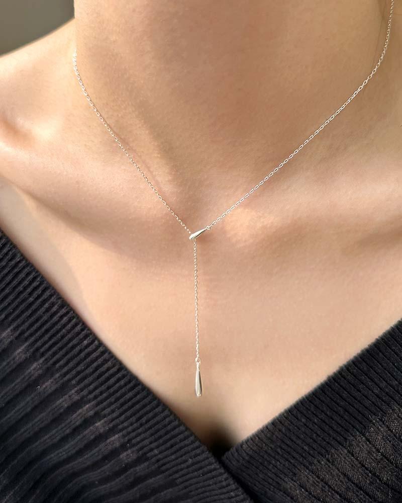 실버925 뮤즈드롭 데일리 목걸이 N0192