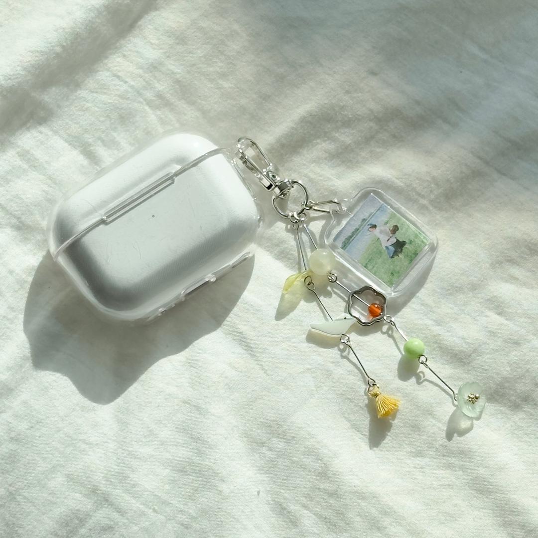 [프롬아워스페이스] 푸릇푸릇 새와 꽃 키링