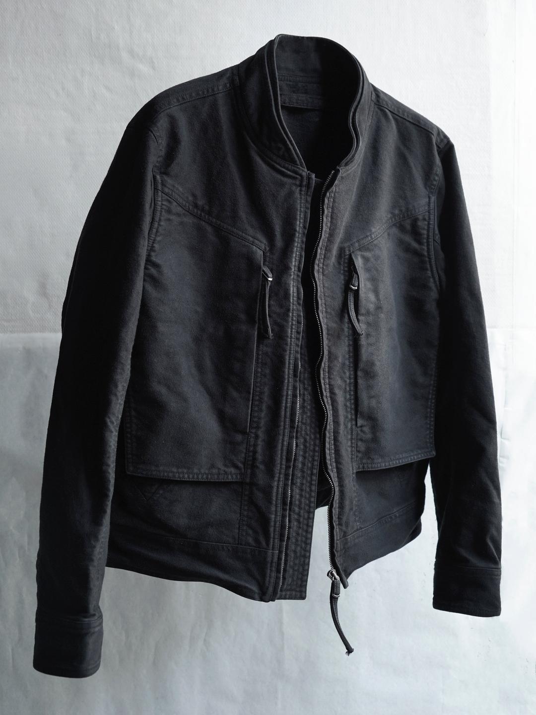 cargo bomber / black (moleskin)