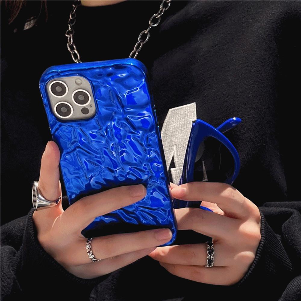 신상🌈메탈 핑크 블루 그린 물결 아이폰 케이스 [x 11 12 13 미니 프로 맥스 젤리 핸드폰 휴대폰]