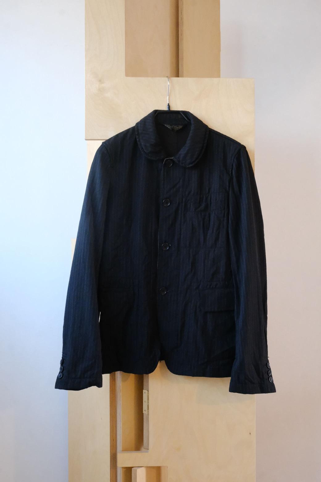 BLACK COMME des GARÇONS 2014 Round Collar Stripe Jacket