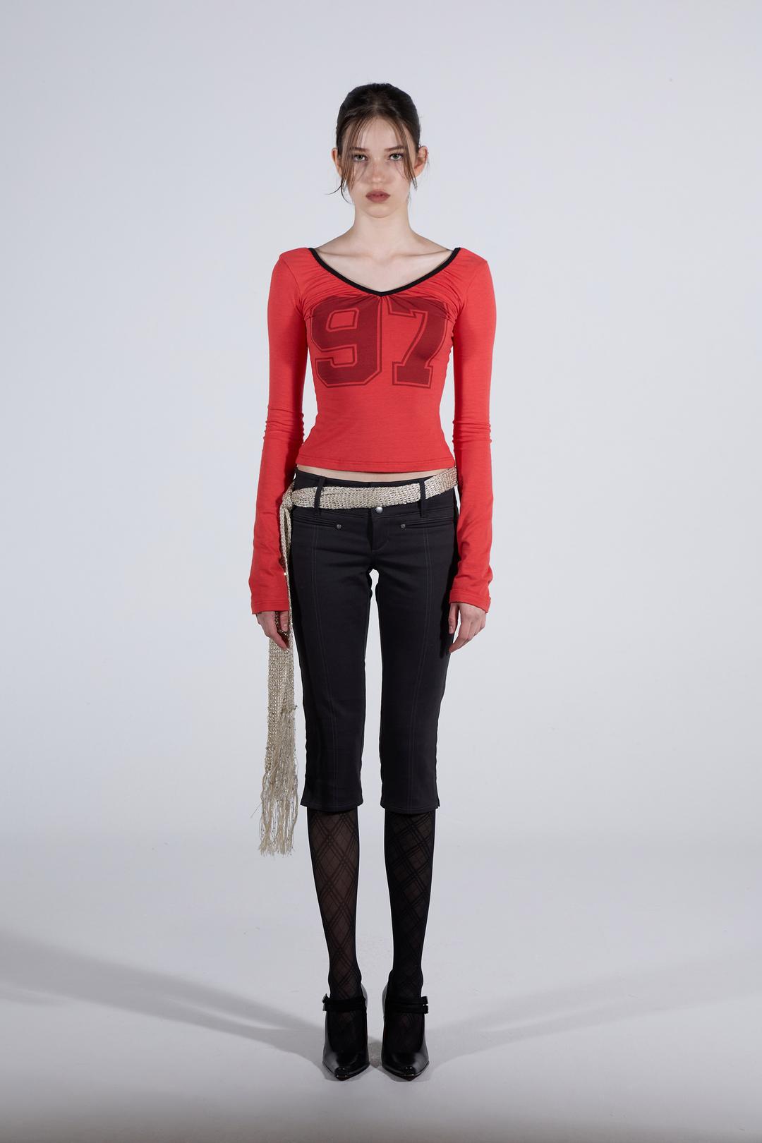 Scoop Back Strap Top Tomato