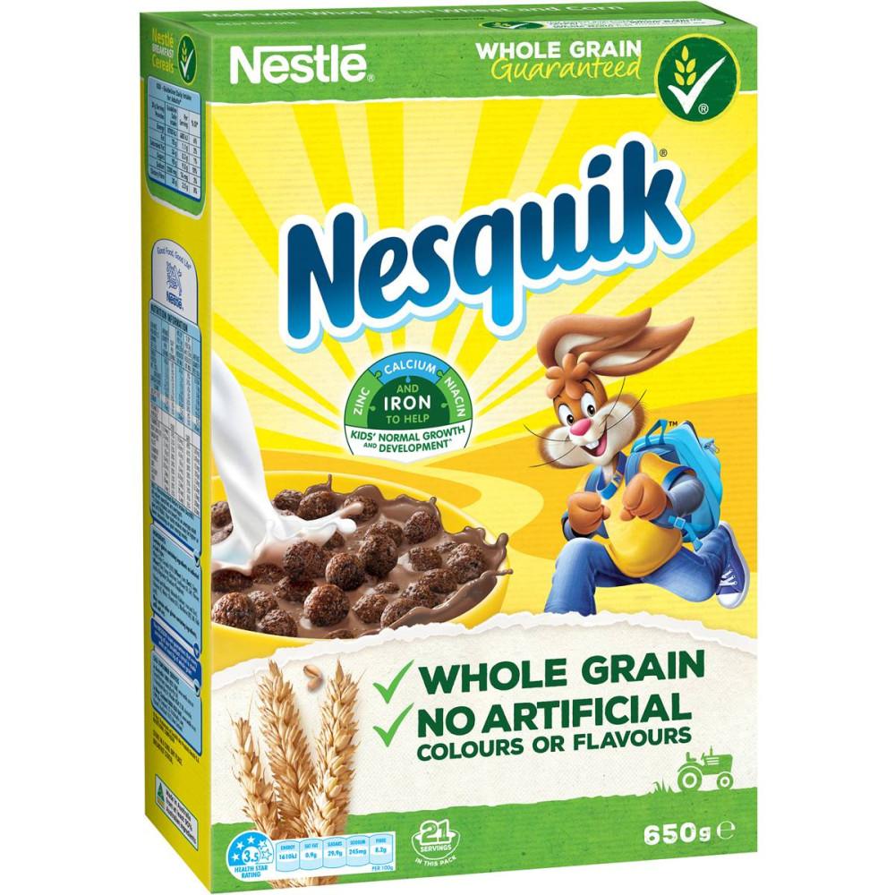 호주 네슬레 네스퀵 시리얼 650g 대용량 Nestle Nesquik Cereal