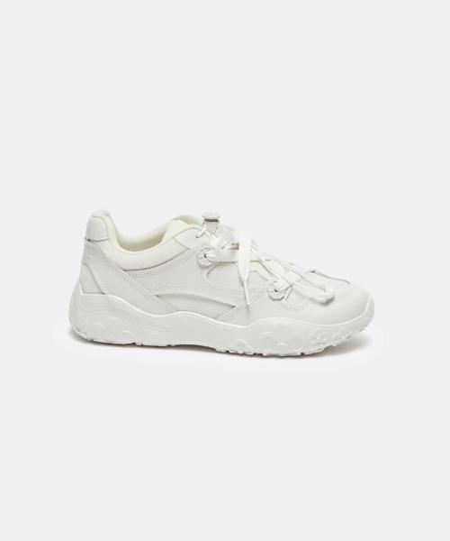 Flower lace-up sneakers (white)_DG4DS26020WHT