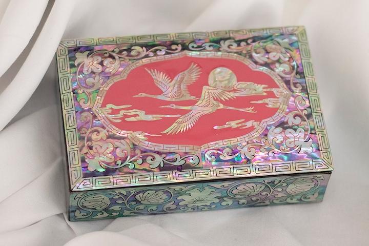 나빌레라  나전칠기 엔틱 이조월학문명함함 자개함