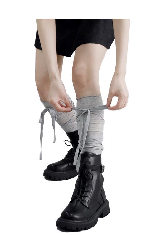 버터 리본 스트랩 롱 삭스