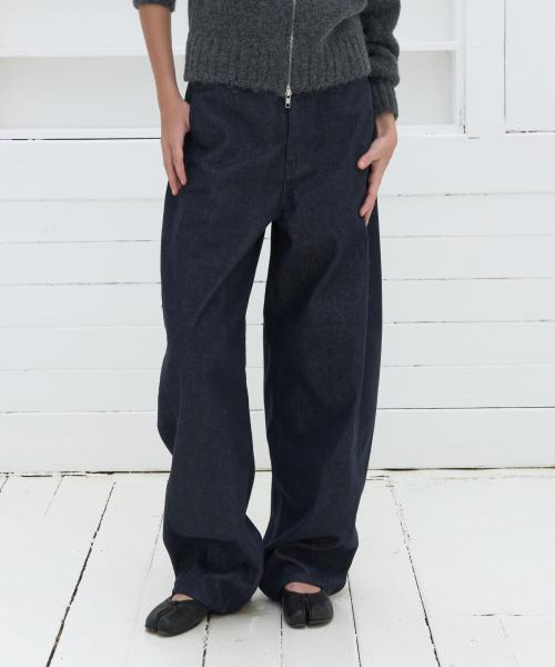 커브드 데님 팬츠 (인디고)