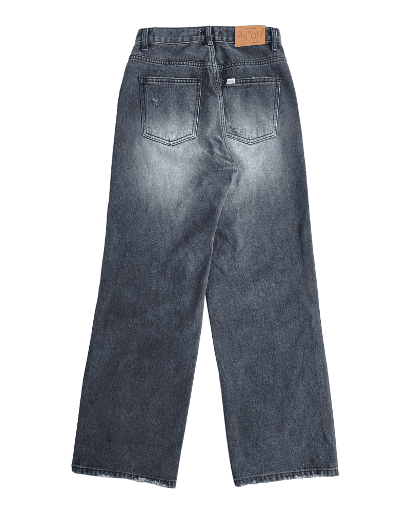 as”on signature denim pants (Black)