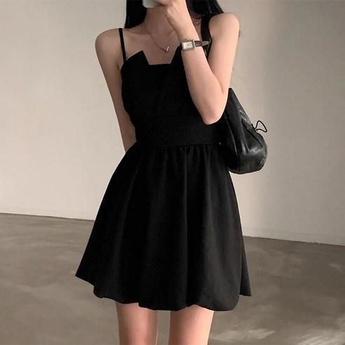 쪼예 스모크밴딩 뒷리본 끈 나시 미니 원피스 - 원피스 | 쿠팡