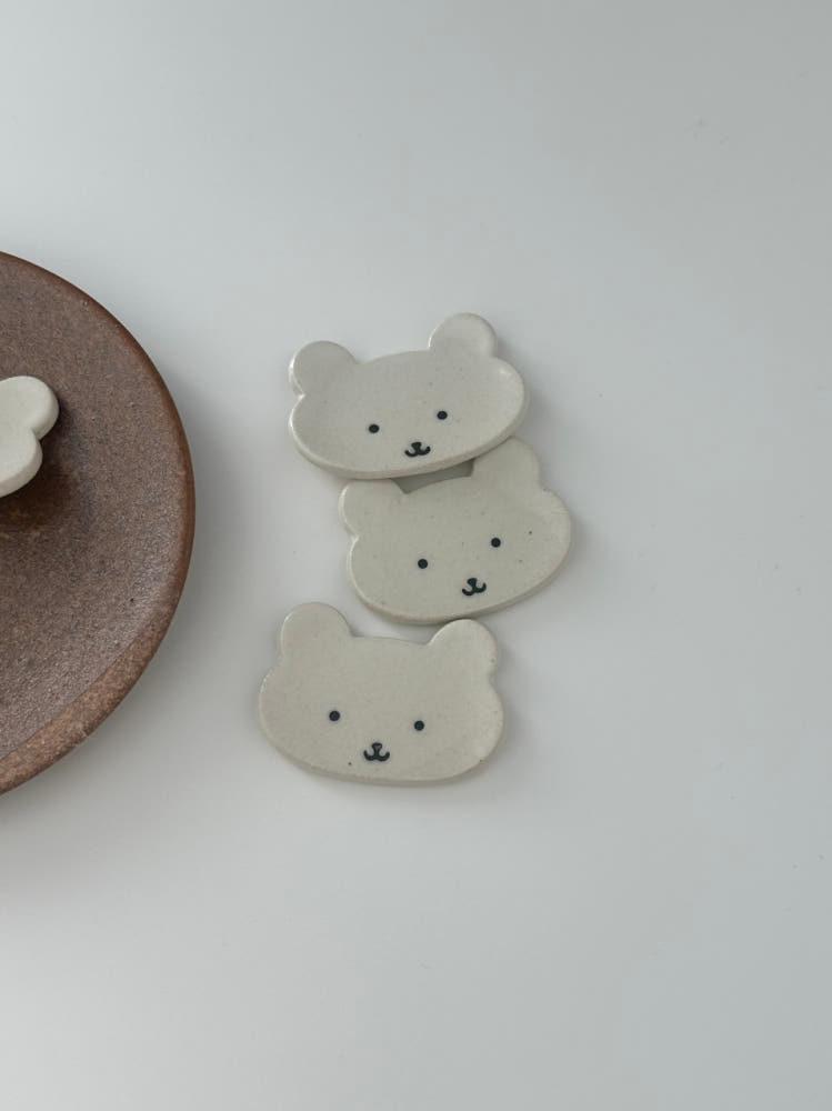 teddy bear 곰돌이 귀여운 수저받침대 인테리어 소품