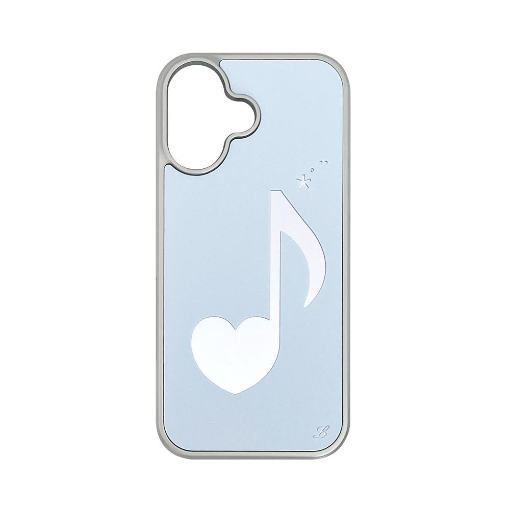 MELODY PHONE CASE BLUE (silver mirror bumper)