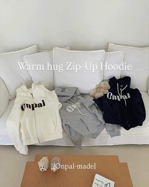 [Onpal-made] 웜허그 기모 후드 집업 (3 colors)