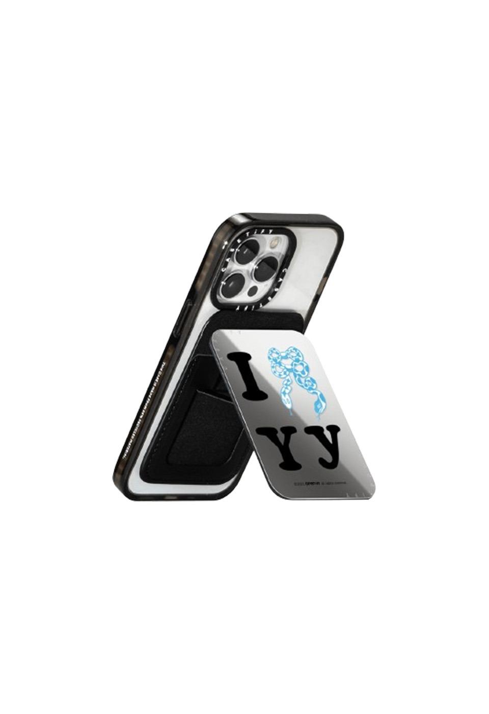 CASETiFY x OPEN YY BLUE RIBBON SNAKE CARDHOLDER STAND, SILVER