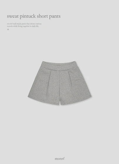 [made6/당일출고] 스웻 트레이닝 핀턱 숏팬츠 1color