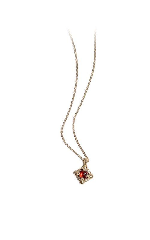 [14k] Square mini Flower Necklace
