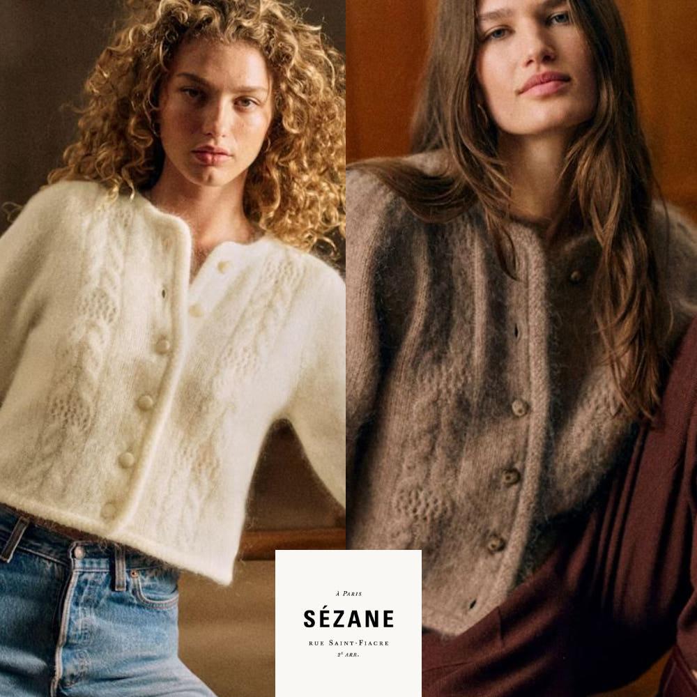 세잔 트위스트 크롭 모헤어 울 가디건 Evy 2컬러