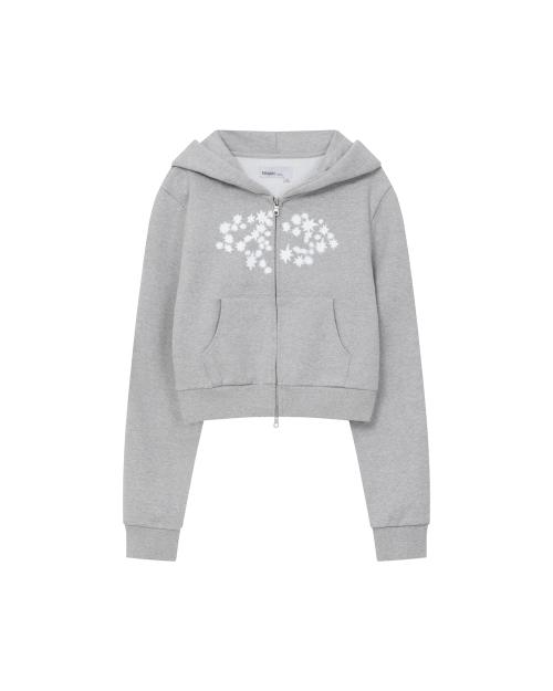 Midnight star zip-up hoodie GREY