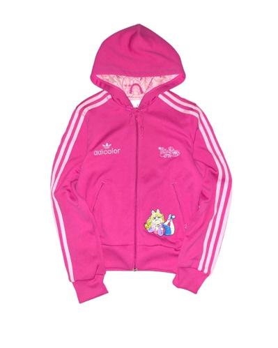무배;) 아디컬러 키치 핑크 미스피기 후드 트랙탑 져지 85